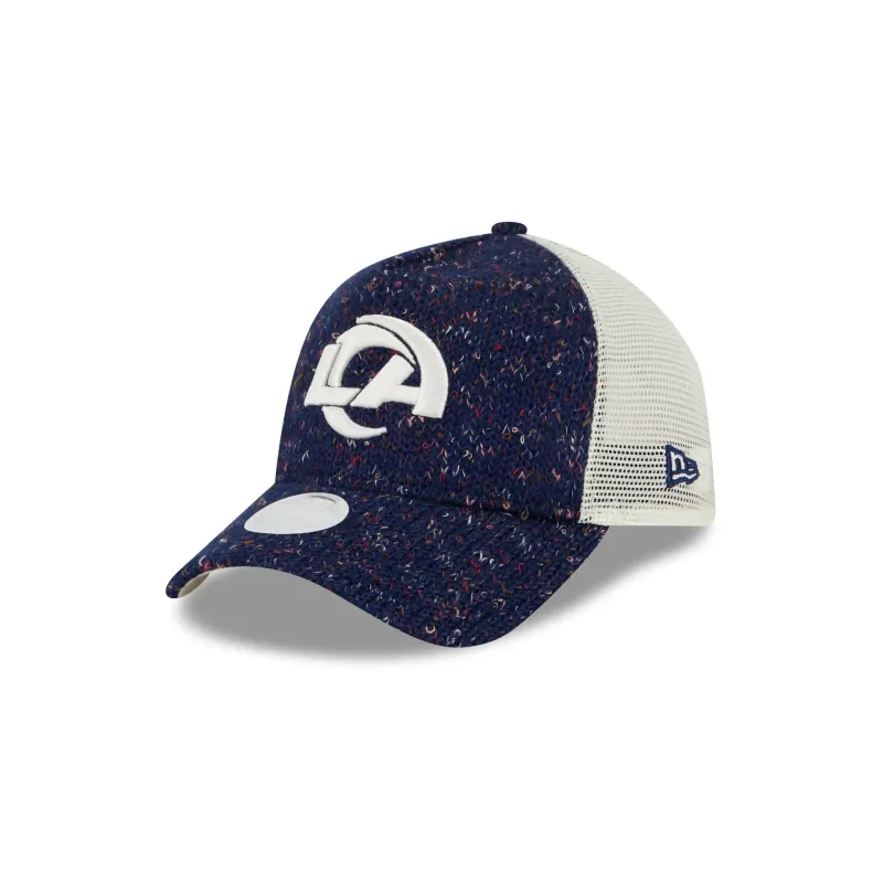 Los Angeles Rams Knit Women's 9FORTY A-Frame Trucker Hat sold by New Era
