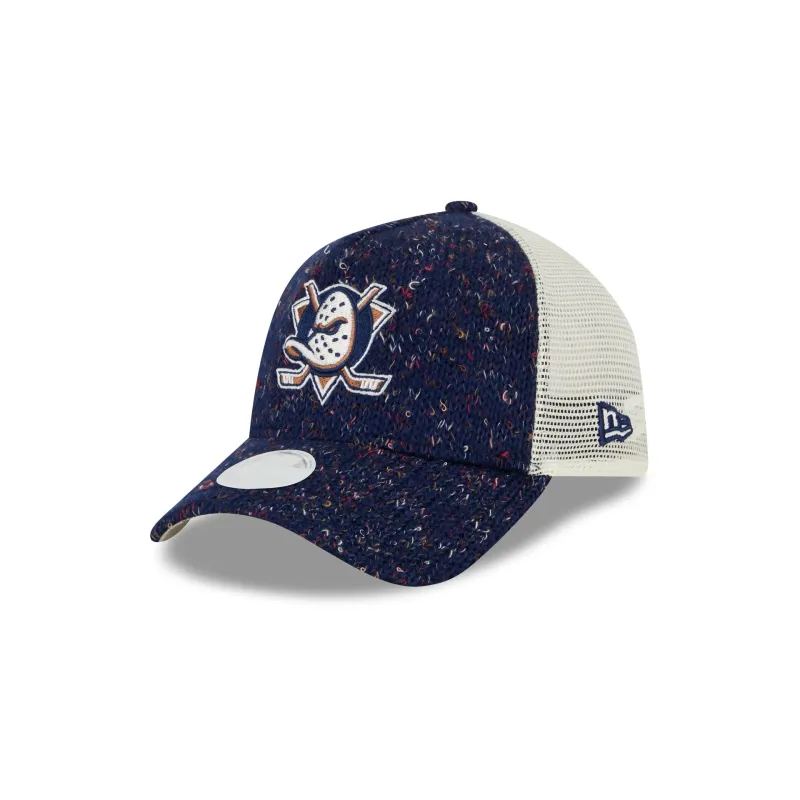 Anaheim Ducks Knit Women's 9FORTY A-Frame Trucker Hat sold by New Era