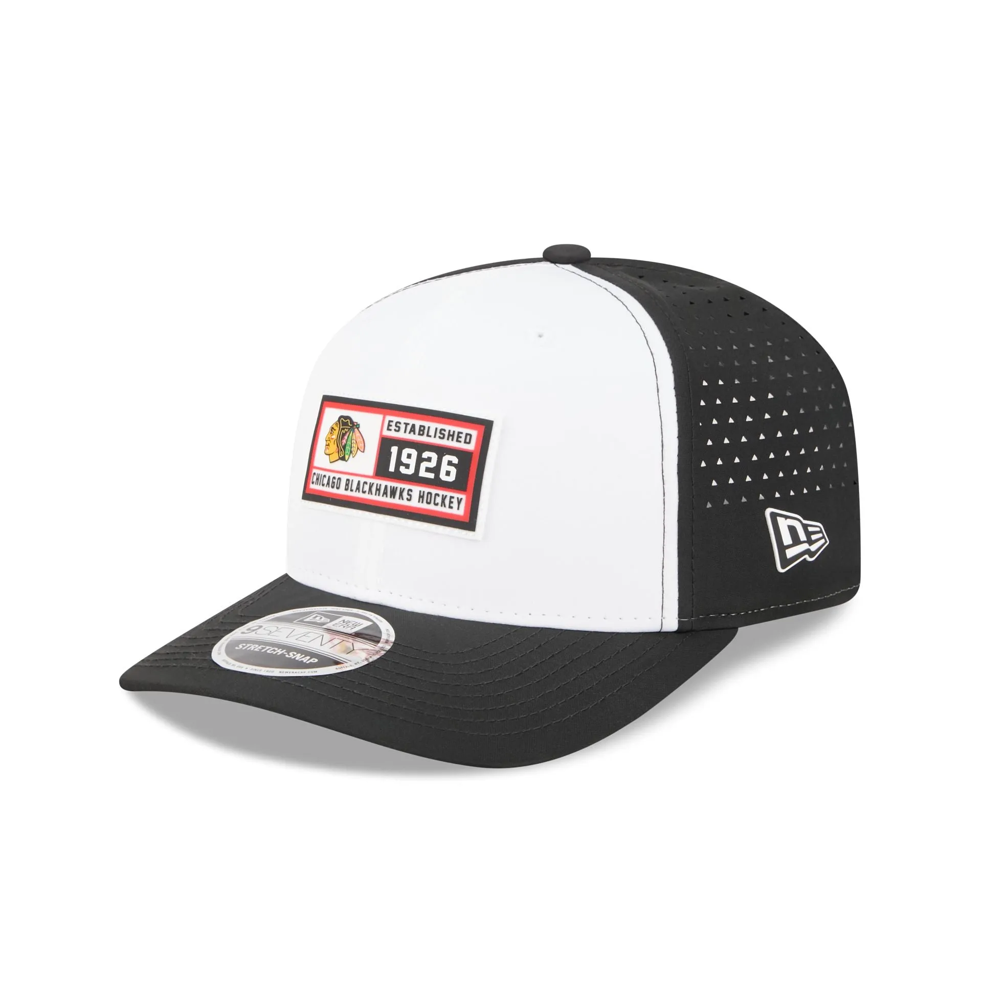 Chicago Blackhawks Est. Patch 9SEVENTY Stretch-Snap Hat sold by New Era