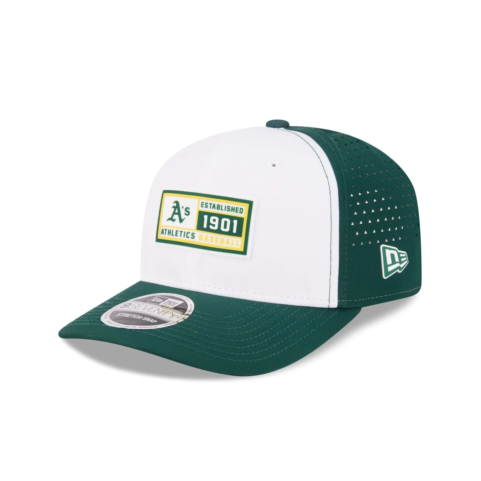 Athletics Est. Patch 9SEVENTY Stretch-Snap Hat sold by New Era