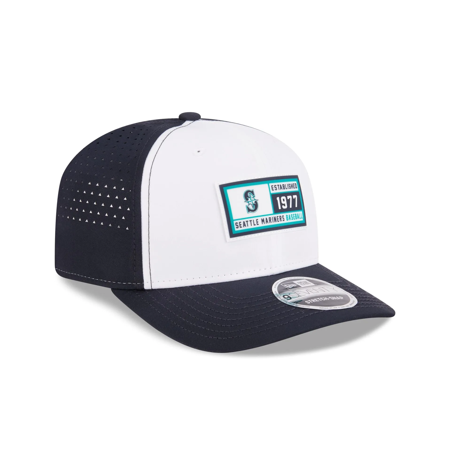 Seattle Mariners Est. Patch 9SEVENTY Stretch-Snap Hat sold by New Era product image thumbnail 3
