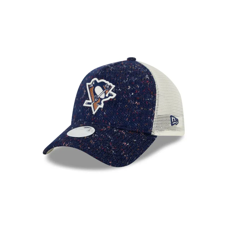 Pittsburgh Penguins Knit Women's 9FORTY A-Frame Trucker Hat sold by New Era