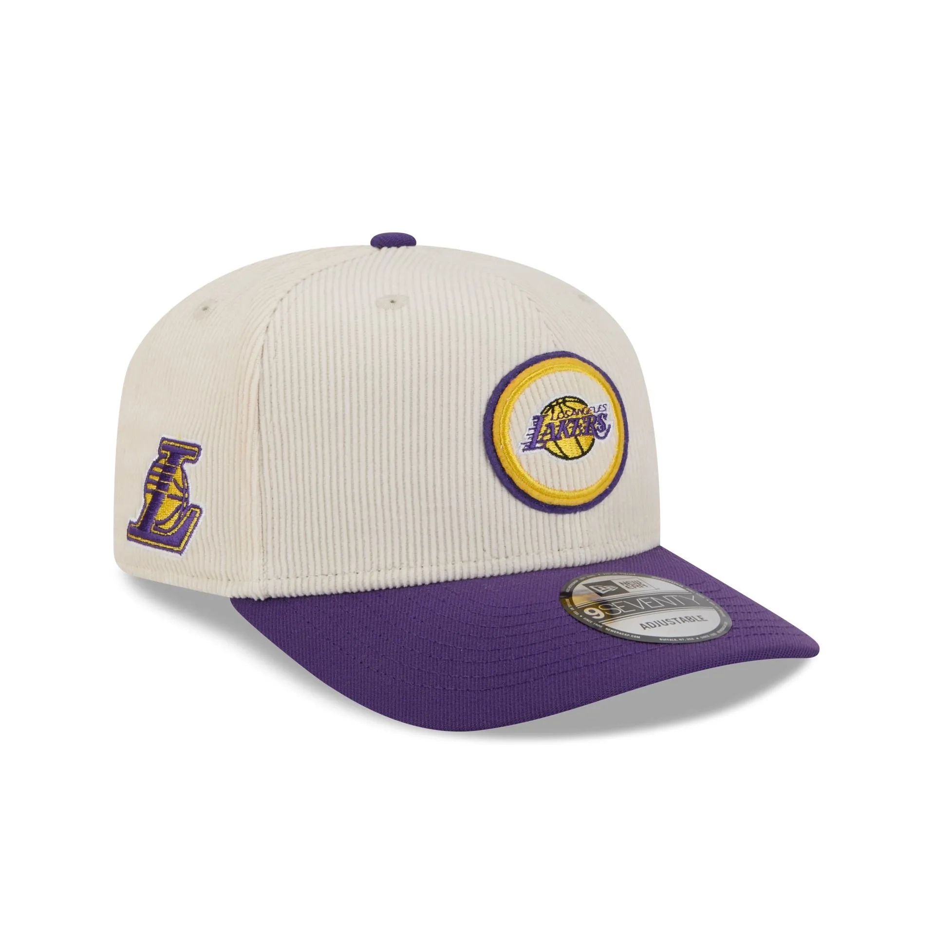 Los Angeles Lakers Loyal Corduroy 9SEVENTY Stretch-Snap Hat sold by New Era