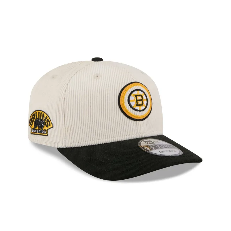 Boston Bruins Loyal Corduroy 9SEVENTY Stretch-Snap Hat sold by New Era