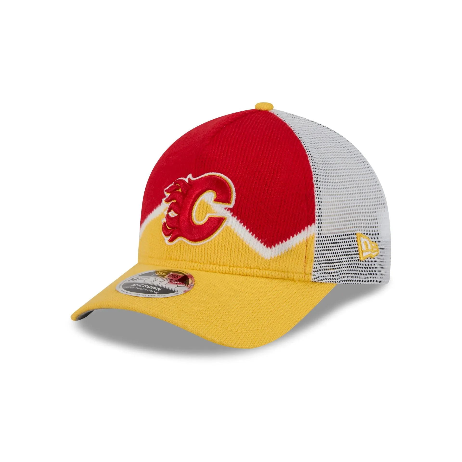 Calgary Flames Sock 9FORTY M-Crown A-Frame Trucker Hat sold by New Era