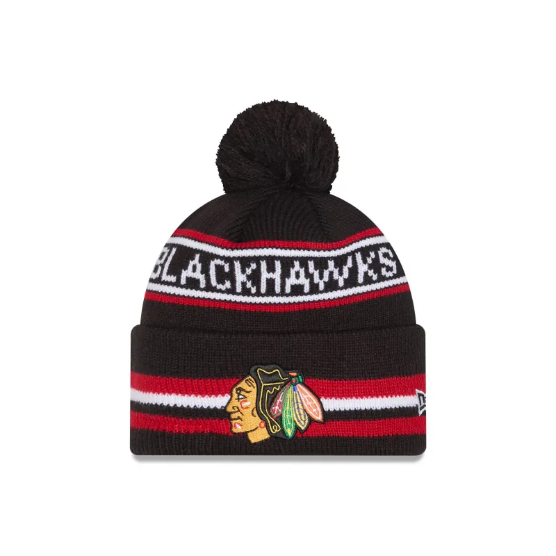 Chicago Blackhawks Classic Pom Knit Hat sold by New Era