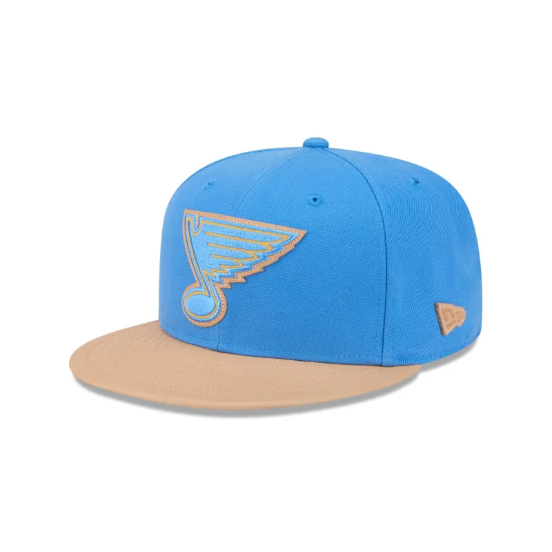 St. Louis Blues Leather Visor 59FIFTY Fitted Hat sold by New Era