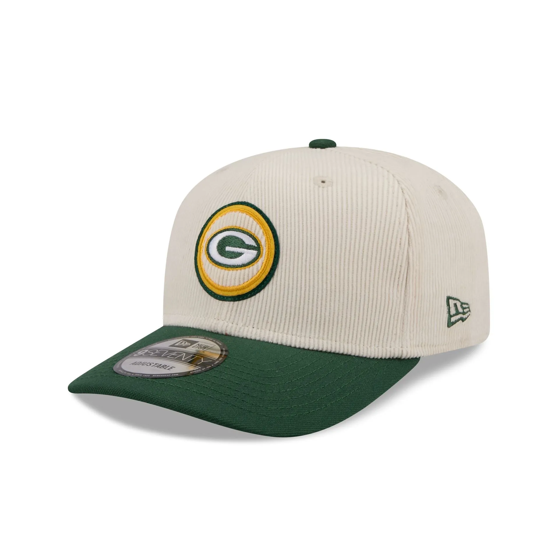 Green Bay Packers Loyal Corduroy 9SEVENTY Stretch-Snap Hat sold by New Era