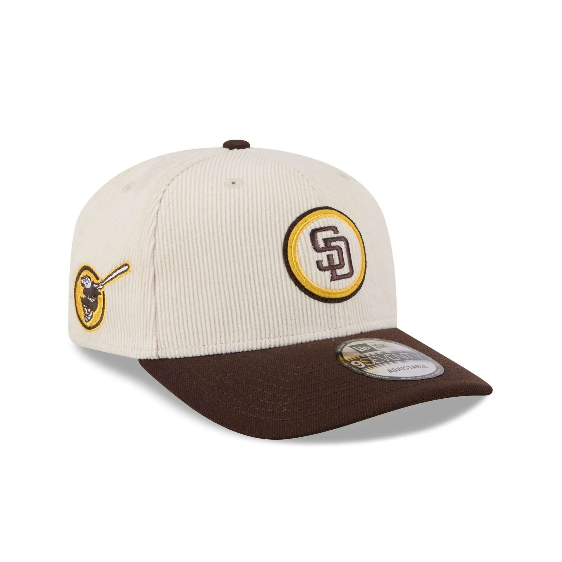 San Diego Padres Loyal Corduroy 9SEVENTY Stretch-Snap Hat sold by New Era