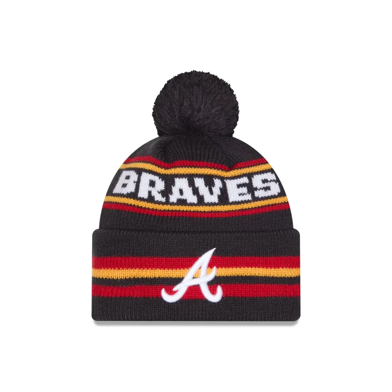 Atlanta Braves Classic Pom Knit Hat sold by New Era