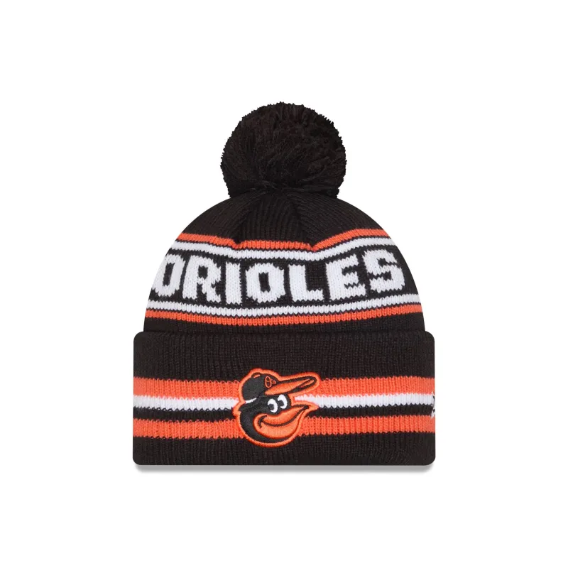 Baltimore Orioles Classic Pom Knit Hat sold by New Era