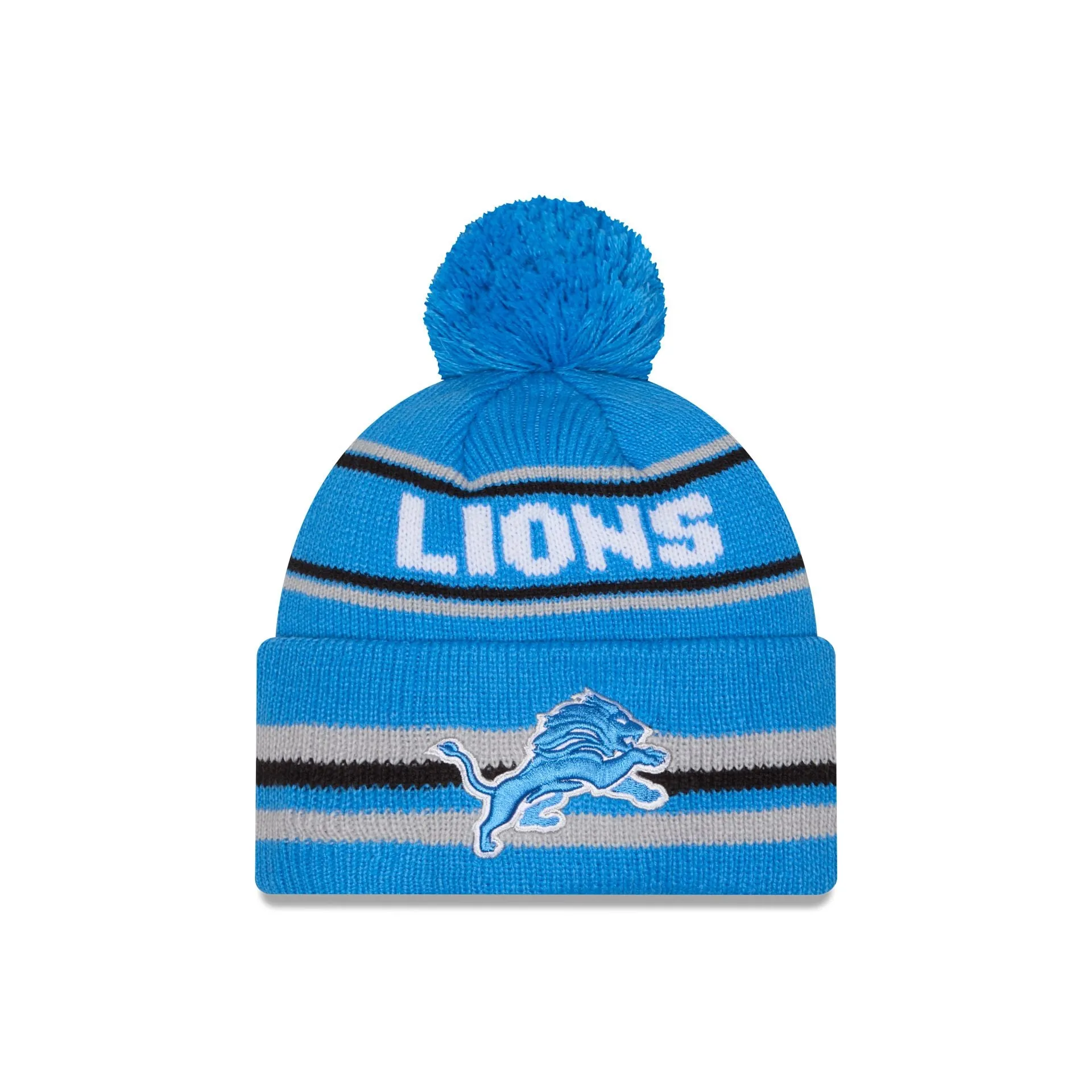 Detroit Lions Classic Pom Knit Hat sold by New Era