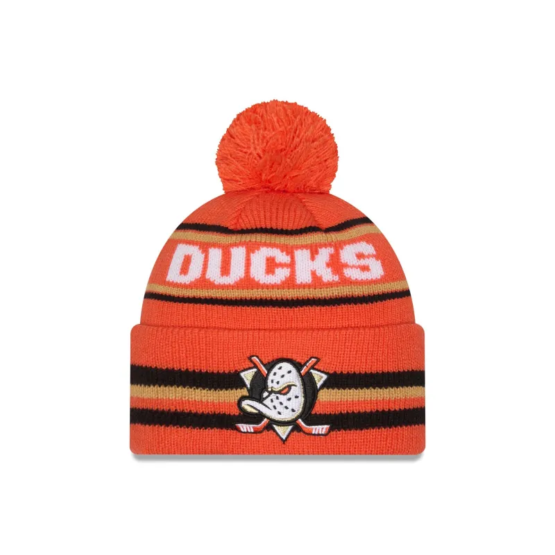 Anaheim Ducks Classic Pom Knit Hat sold by New Era