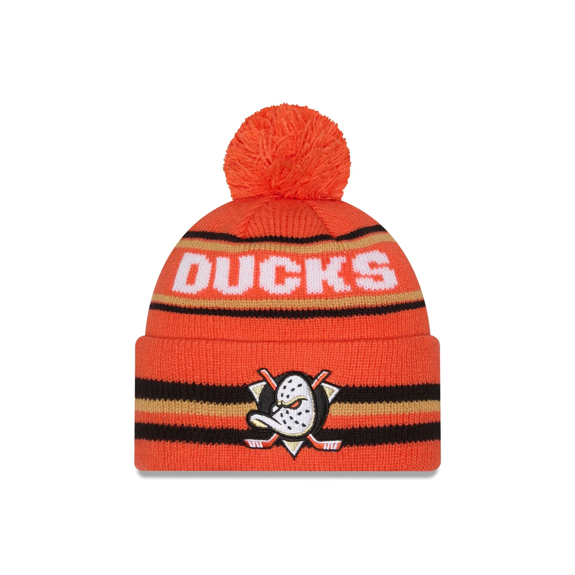 Anaheim Ducks Classic Pom Knit Hat sold by New Era