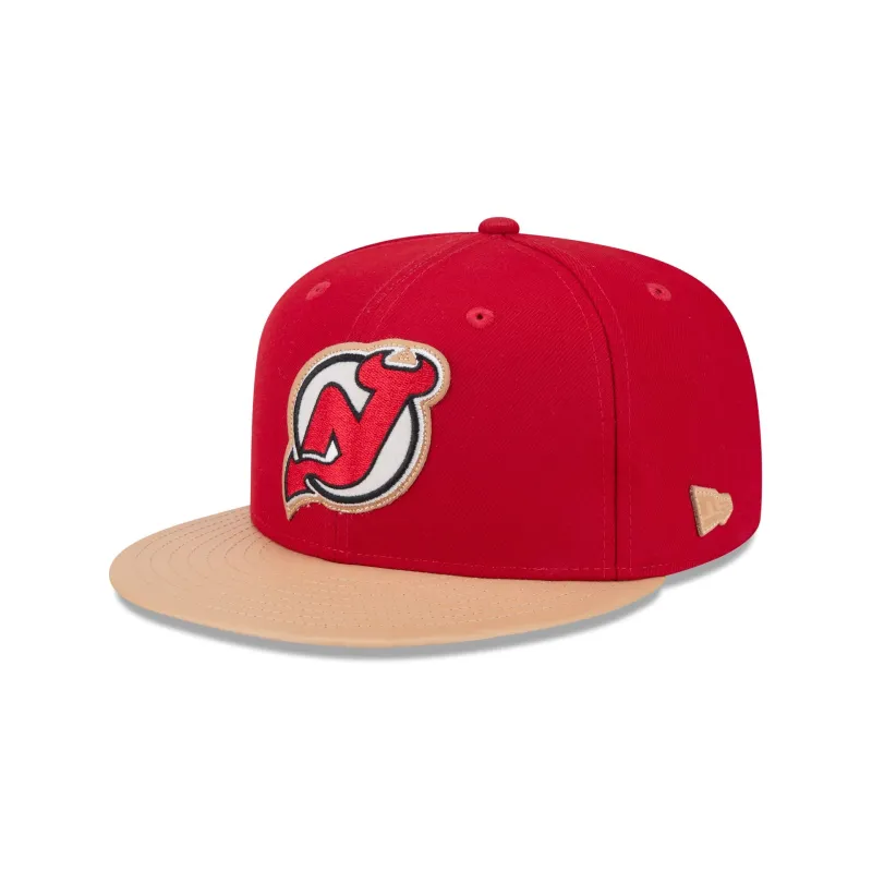 New Jersey Devils Leather Visor 59FIFTY Fitted Hat sold by New Era