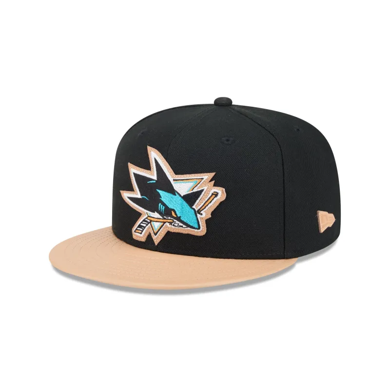 San Jose Sharks Leather Visor 59FIFTY Fitted Hat sold by New Era