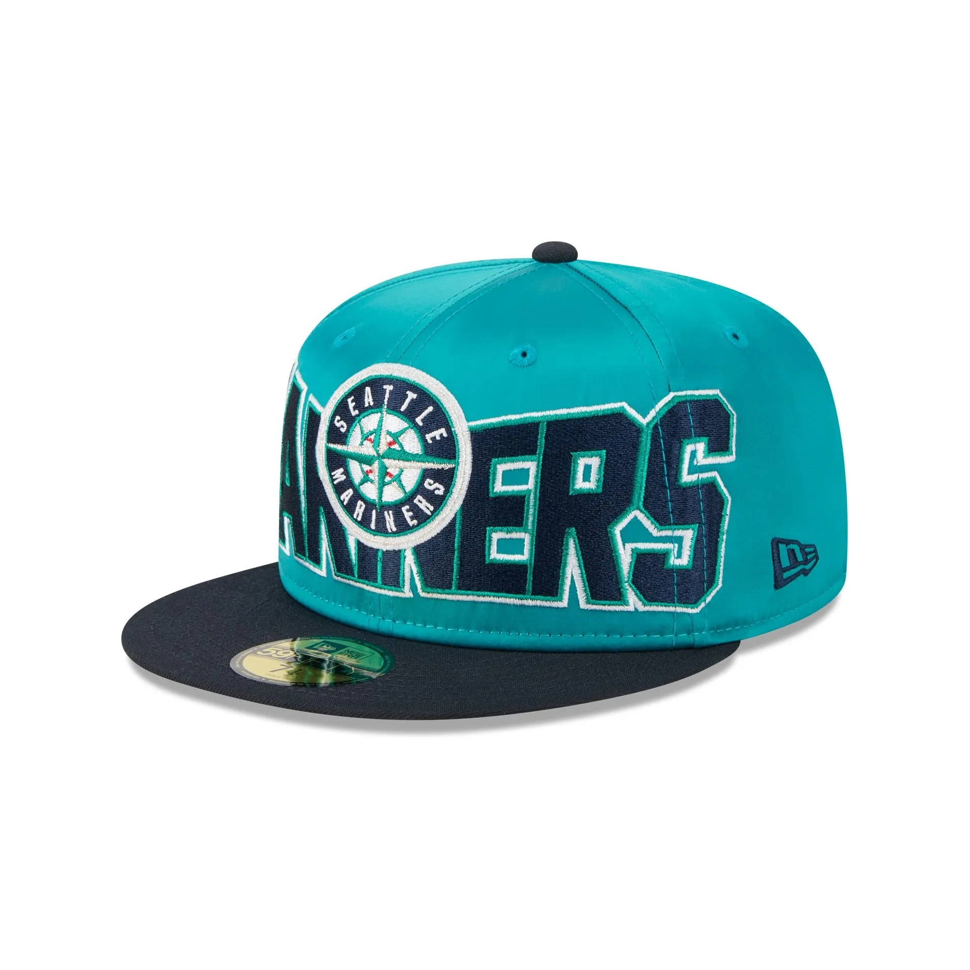 Seattle Mariners Bold Satin 59FIFTY Fitted Hat sold by New Era