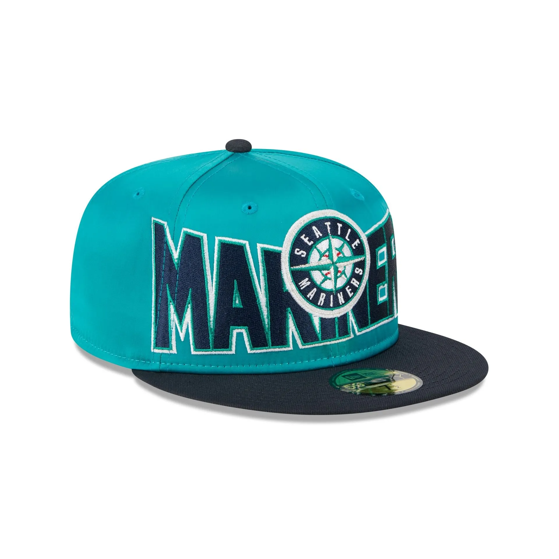 Seattle Mariners Bold Satin 59FIFTY Fitted Hat sold by New Era product image thumbnail 3