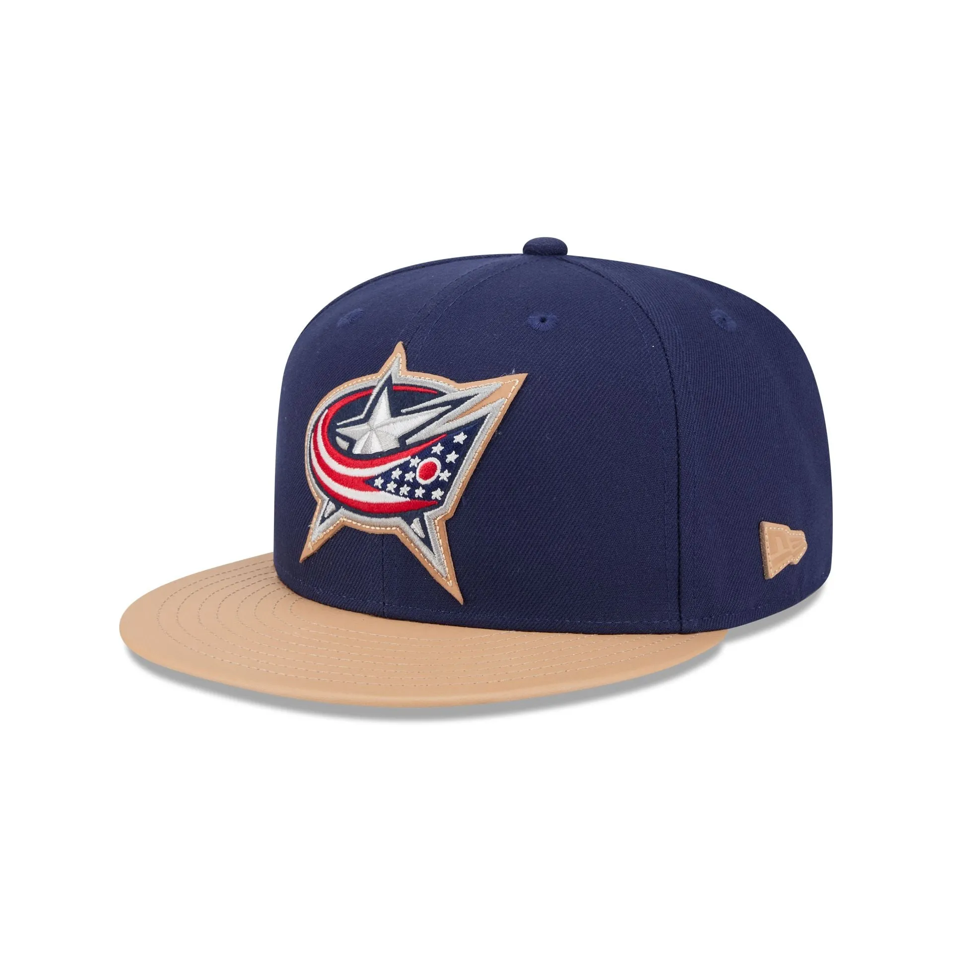 Columbus Blue Jackets Leather Visor 59FIFTY Fitted Hat sold by New Era