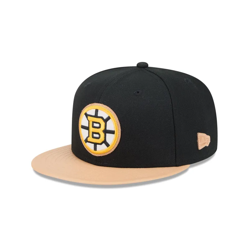Boston Bruins Leather Visor 59FIFTY Fitted Hat sold by New Era