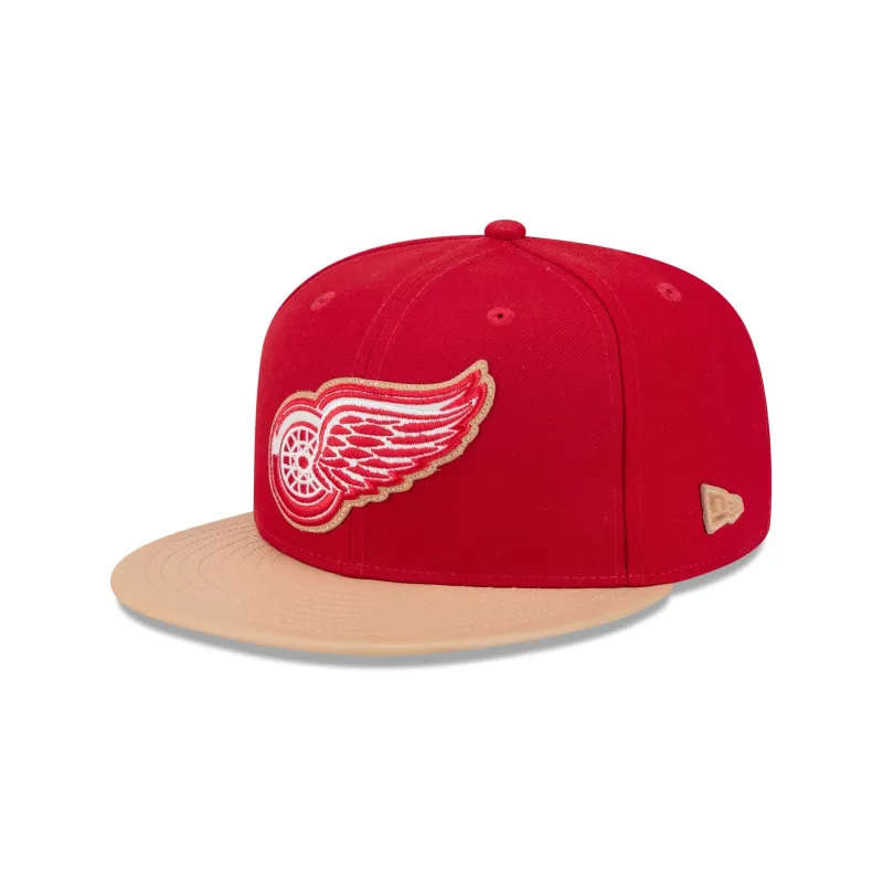 Detroit Red Wings Leather Visor 59FIFTY Fitted Hat sold by New Era