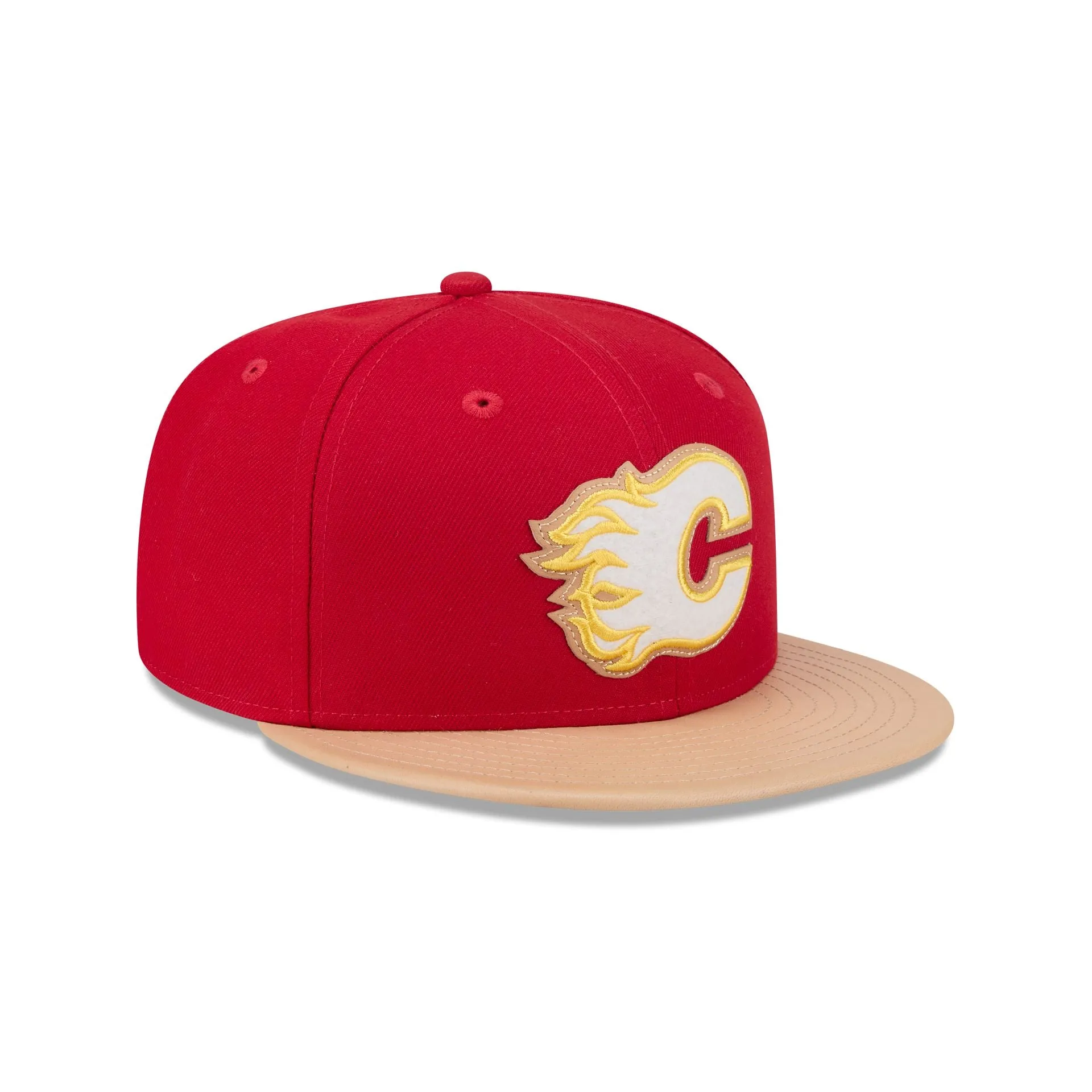 Calgary Flames Leather Visor 59FIFTY Fitted Hat sold by New Era product image thumbnail 3