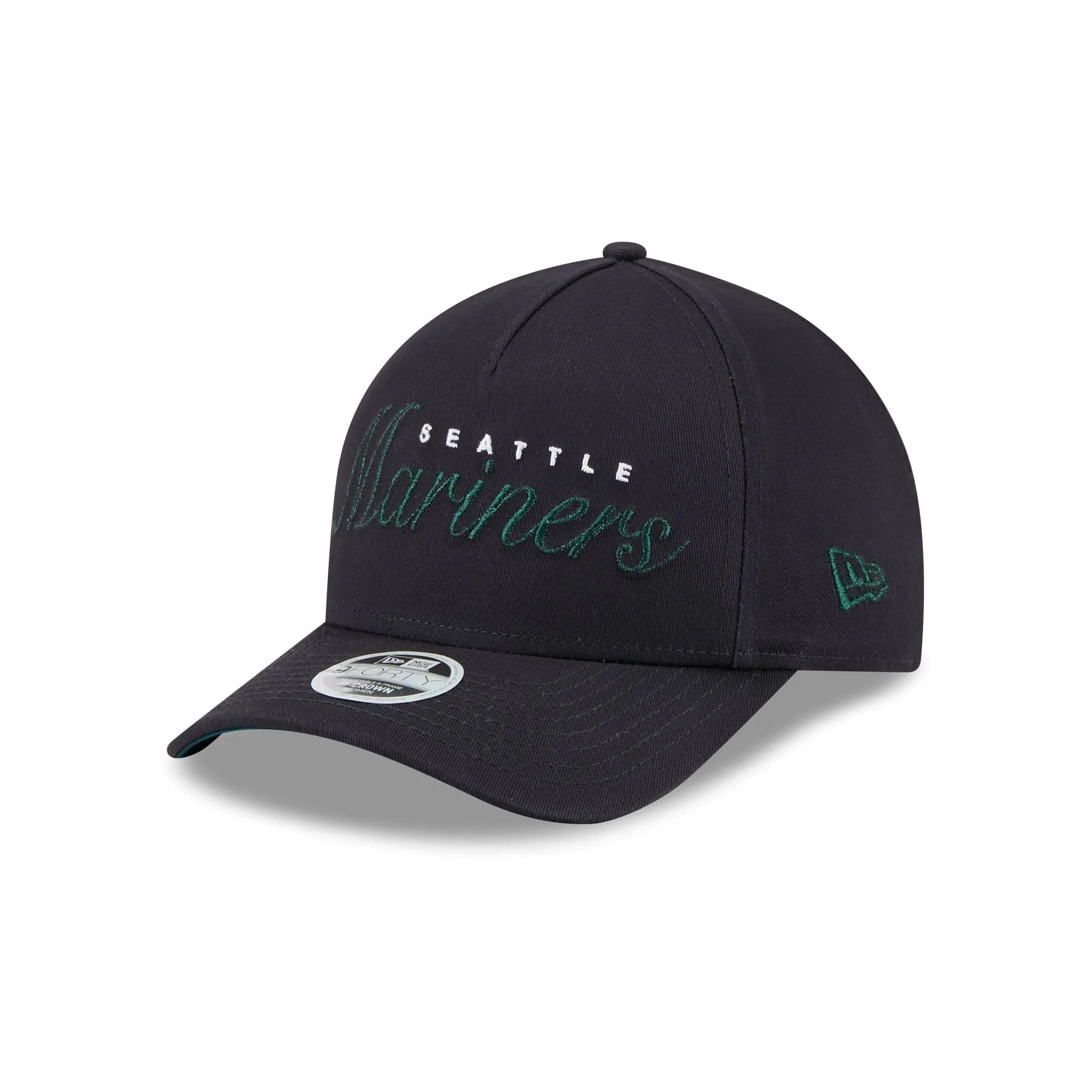 Seattle Mariners Metallic Women's 9FORTY M-Crown A-Frame Snapback Hat sold by New Era