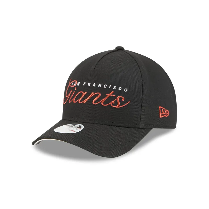 San Francisco Giants Metallic Women's 9FORTY M-Crown A-Frame Snapback Hat sold by New Era