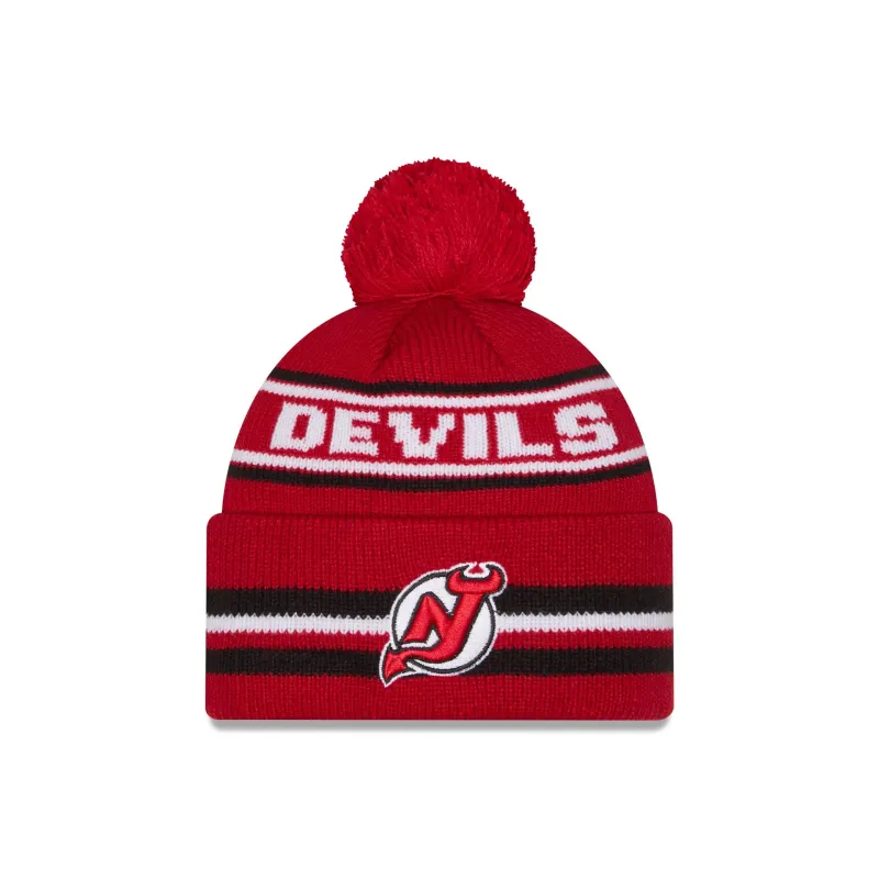 New Jersey Devils Classic Pom Knit Hat sold by New Era