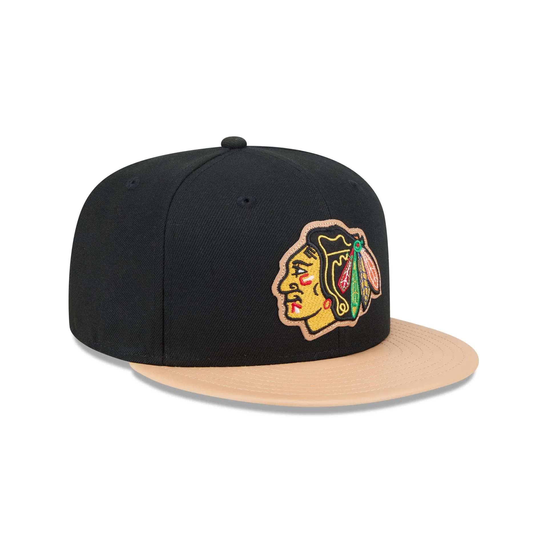 Chicago Blackhawks Leather Visor 59FIFTY Fitted Hat sold by New Era product image thumbnail 3