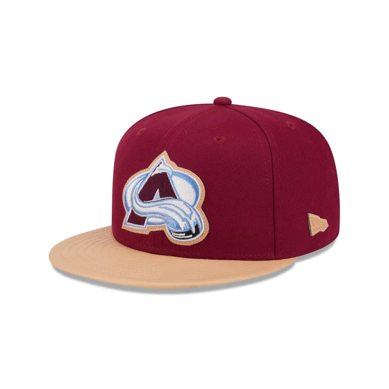 Colorado Avalanche Leather Visor 59FIFTY Fitted Hat sold by New Era