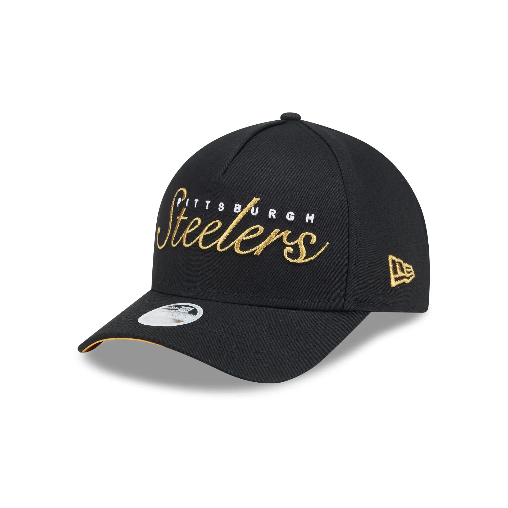 Pittsburgh Steelers Metallic Women's 9FORTY M-Crown A-Frame Snapback Hat sold by New Era