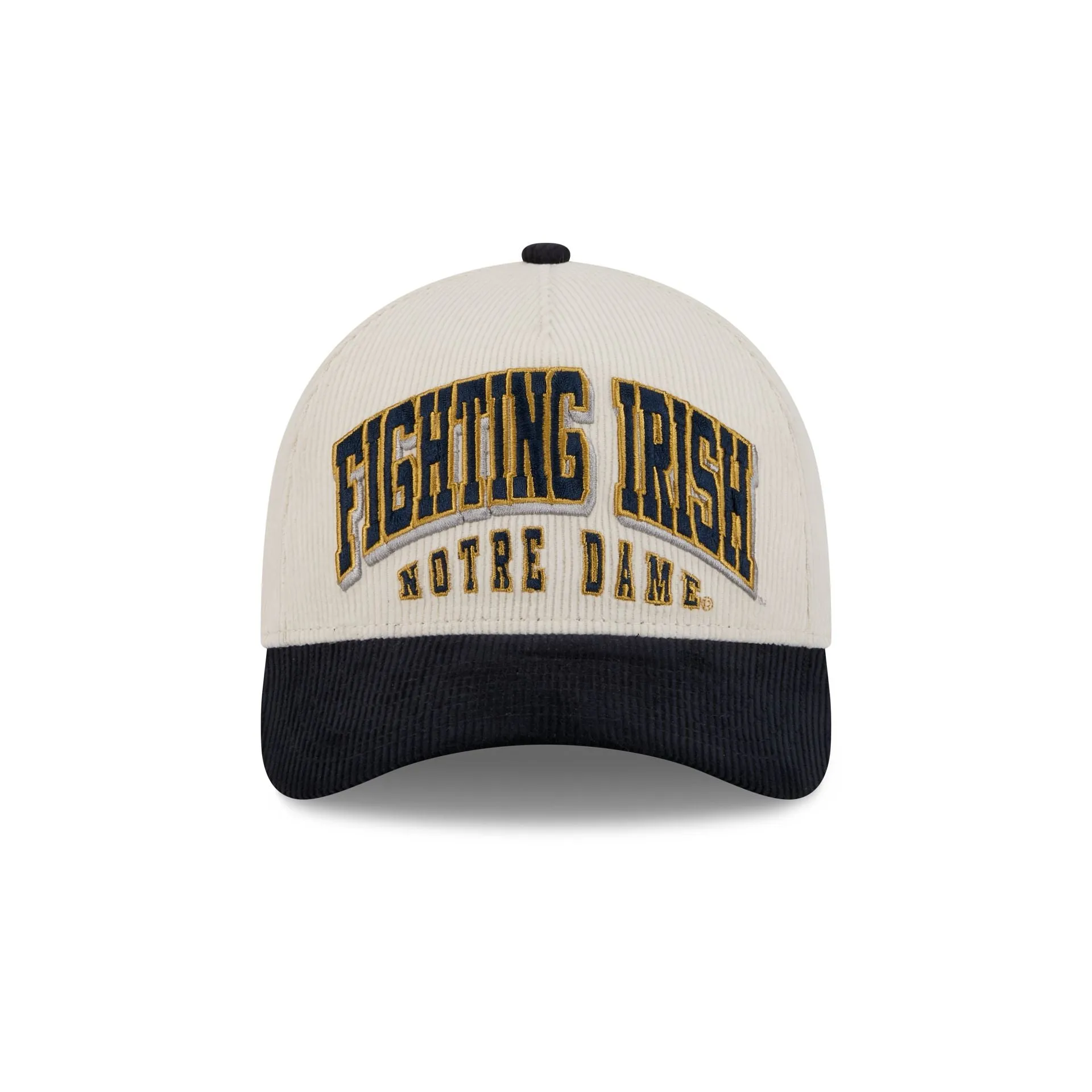 Notre Dame Fighting Irish Stacked Corduroy 9FORTY M-Crown A-Frame Snapback Hat sold by New Era product image thumbnail 2