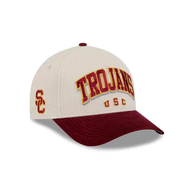USC Trojans Stacked Corduroy 9FORTY M-Crown A-Frame Snapback Hat sold by New Era