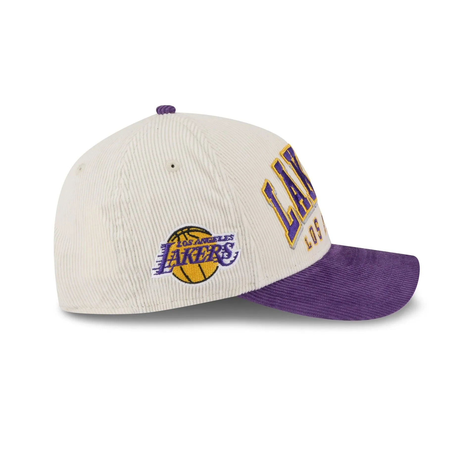 Los Angeles Lakers Stacked Corduroy 9FORTY M-Crown A-Frame Snapback Hat sold by New Era product image thumbnail 4
