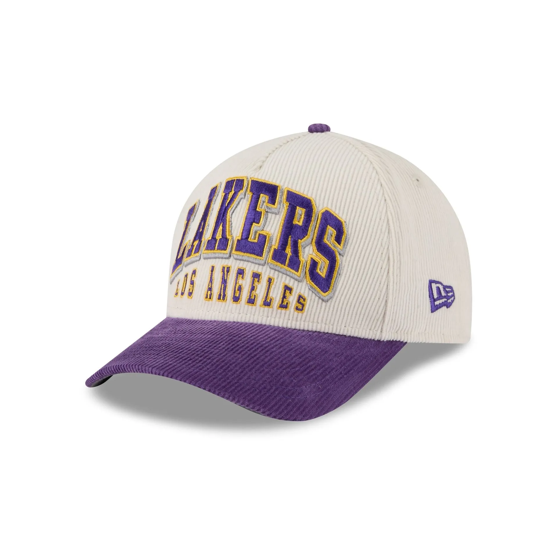 Los Angeles Lakers Stacked Corduroy 9FORTY M-Crown A-Frame Snapback Hat sold by New Era product image thumbnail 3