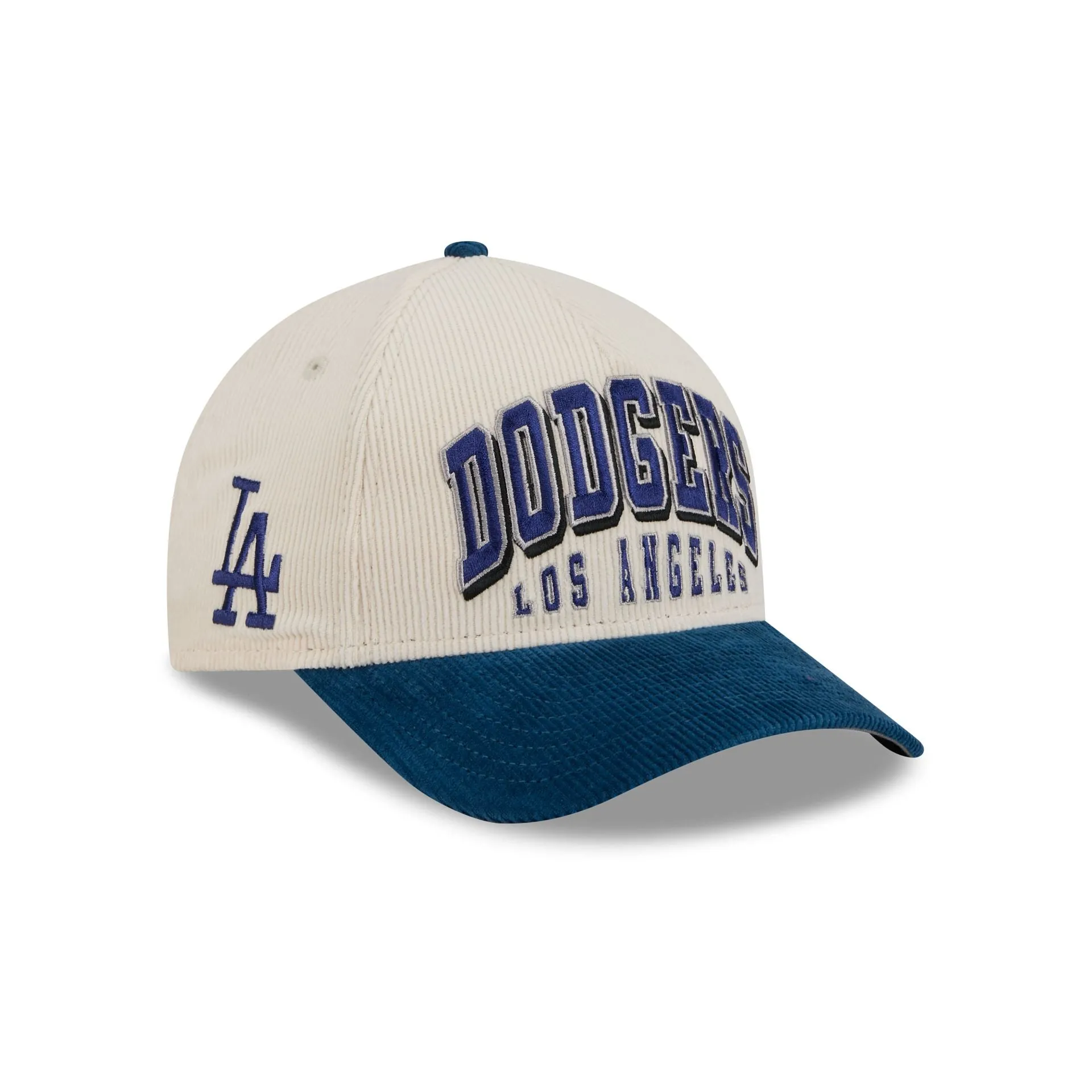 Los Angeles Dodgers Stacked Corduroy 9FORTY M-Crown A-Frame Snapback Hat sold by New Era