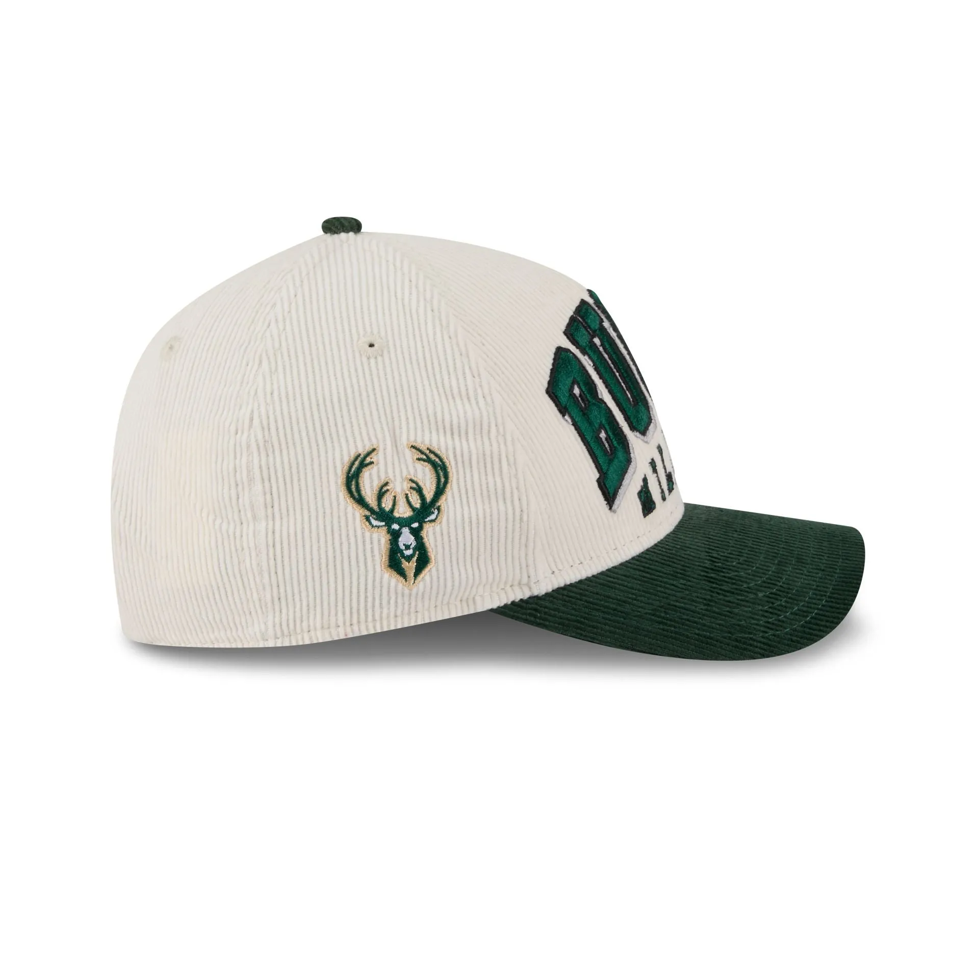 Milwaukee Bucks Stacked Corduroy 9FORTY M-Crown A-Frame Snapback Hat sold by New Era product image thumbnail 4