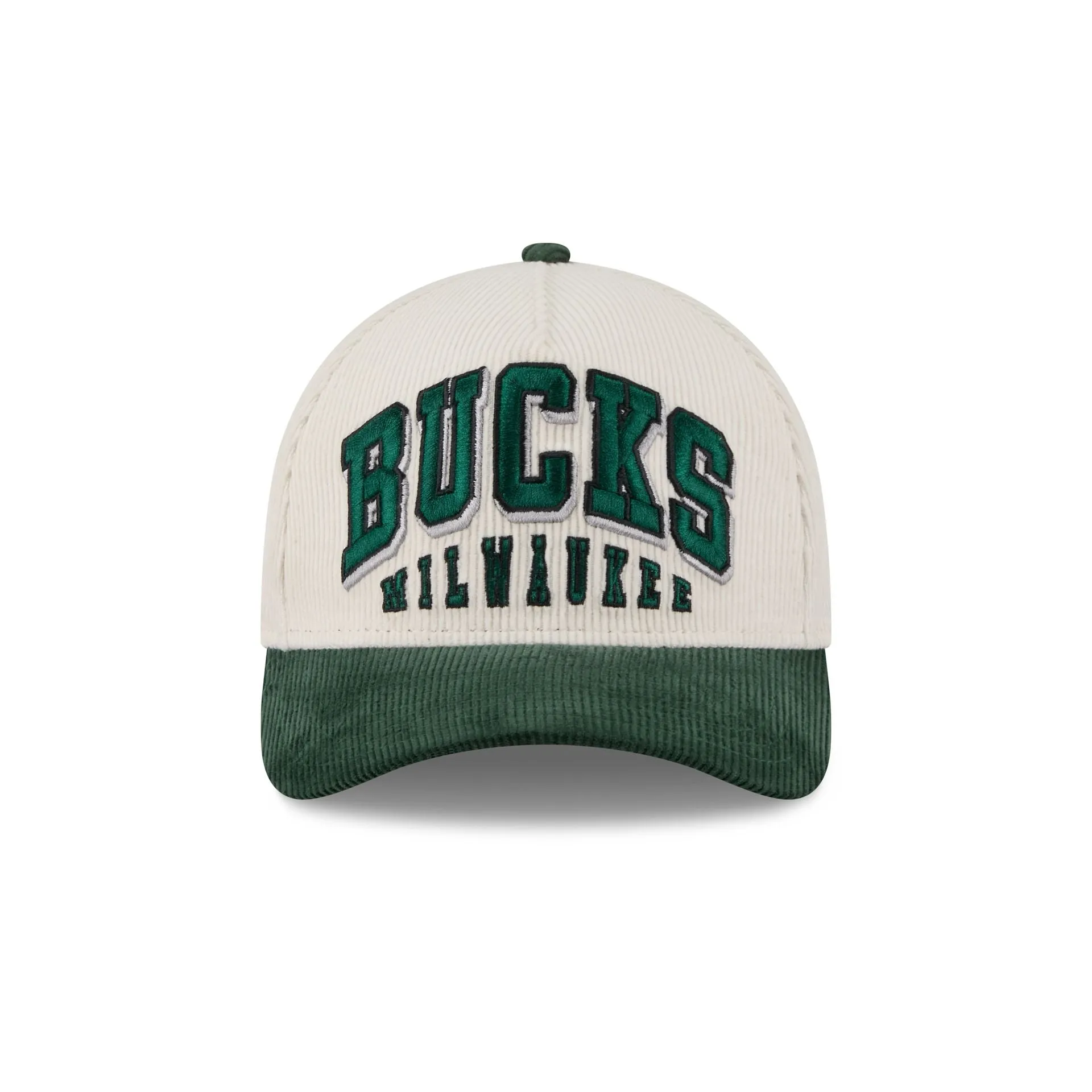 Milwaukee Bucks Stacked Corduroy 9FORTY M-Crown A-Frame Snapback Hat sold by New Era product image thumbnail 2