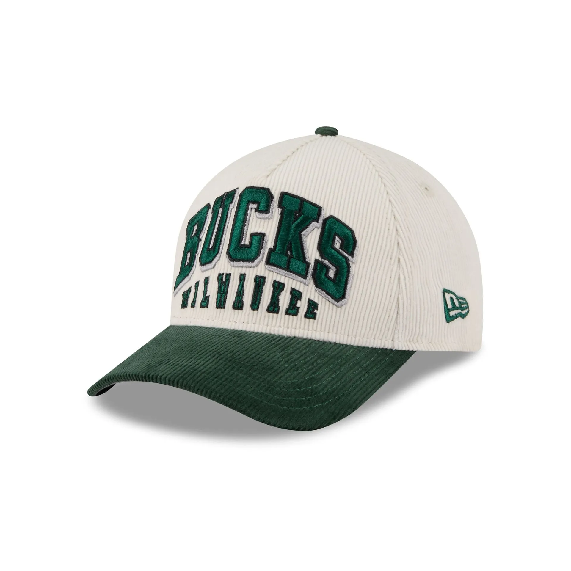 Milwaukee Bucks Stacked Corduroy 9FORTY M-Crown A-Frame Snapback Hat sold by New Era product image thumbnail 3