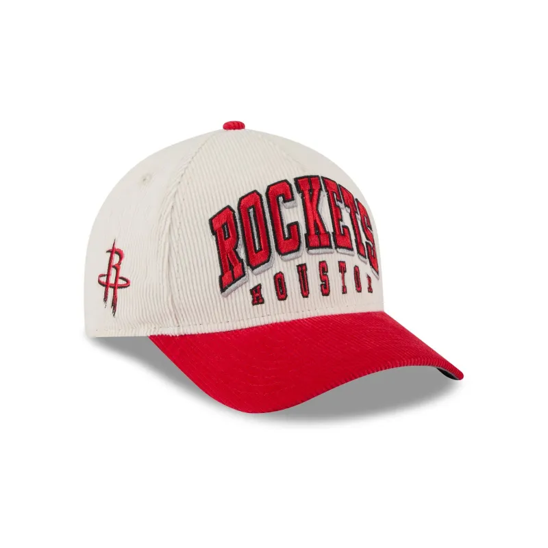 Houston Rockets Stacked Corduroy 9FORTY M-Crown A-Frame Snapback Hat sold by New Era