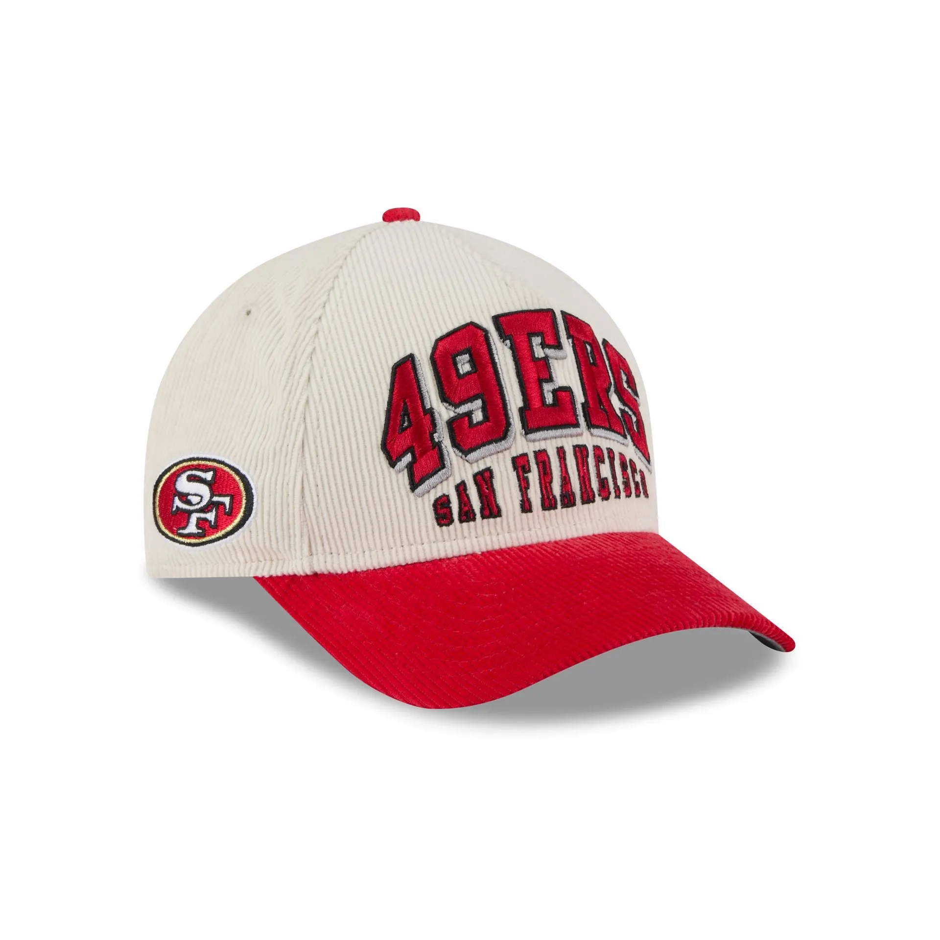 San Francisco 49ers Stacked Corduroy 9FORTY M-Crown A-Frame Snapback Hat sold by New Era
