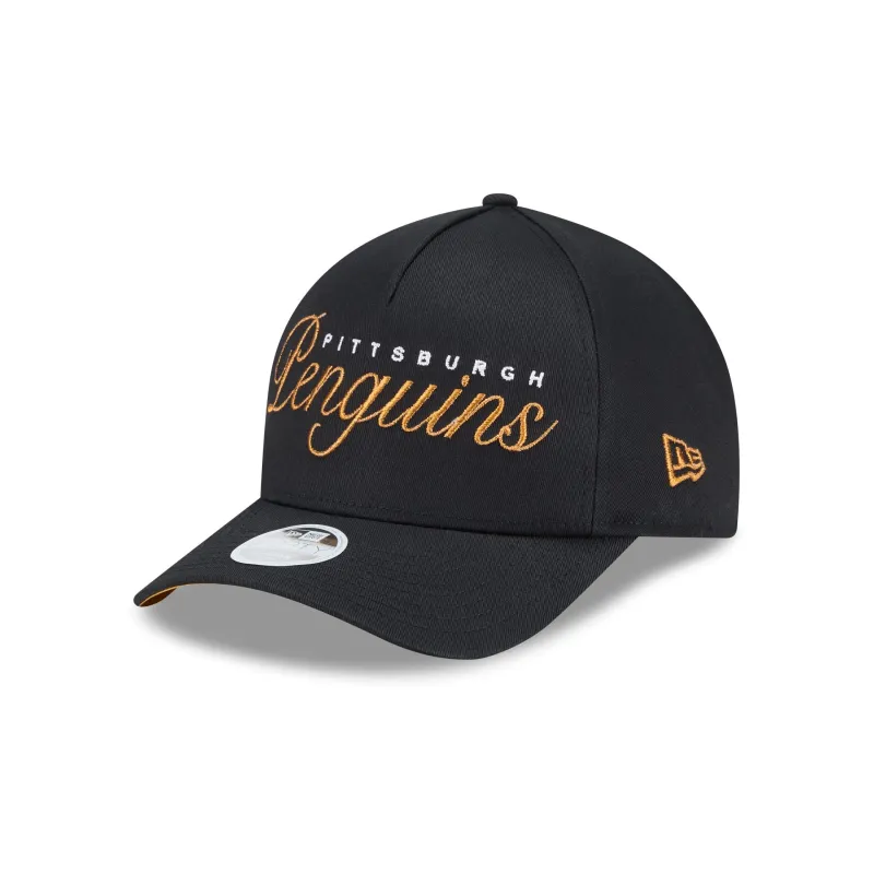 Pittsburgh Penguins Metallic Women's 9FORTY M-Crown A-Frame Snapback Hat sold by New Era
