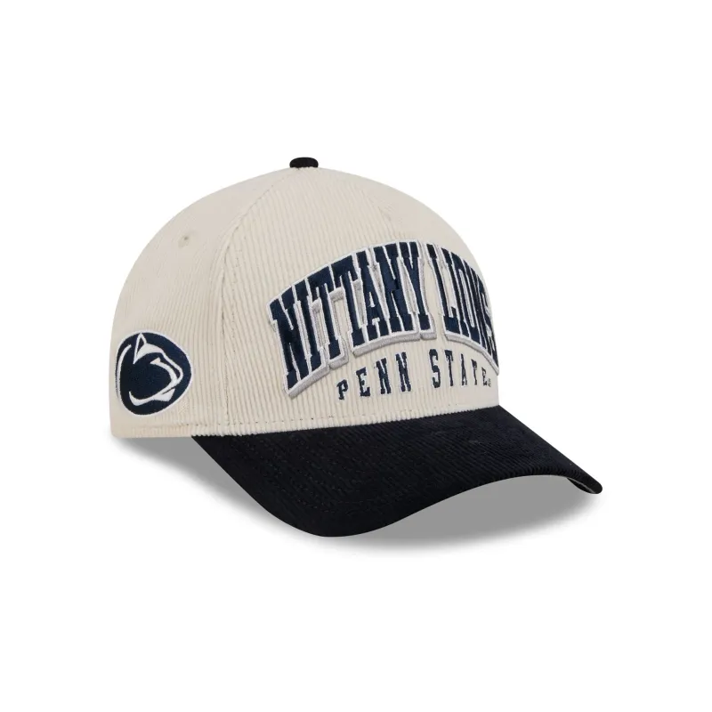Penn State Nittany Lions Stacked Corduroy 9FORTY M-Crown A-Frame Snapback Hat sold by New Era