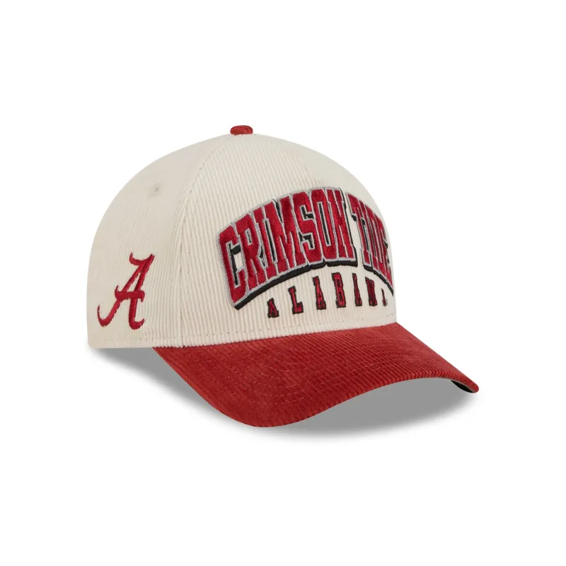 Alabama Crimson Tide Stacked Corduroy 9FORTY M-Crown A-Frame Snapback Hat sold by New Era