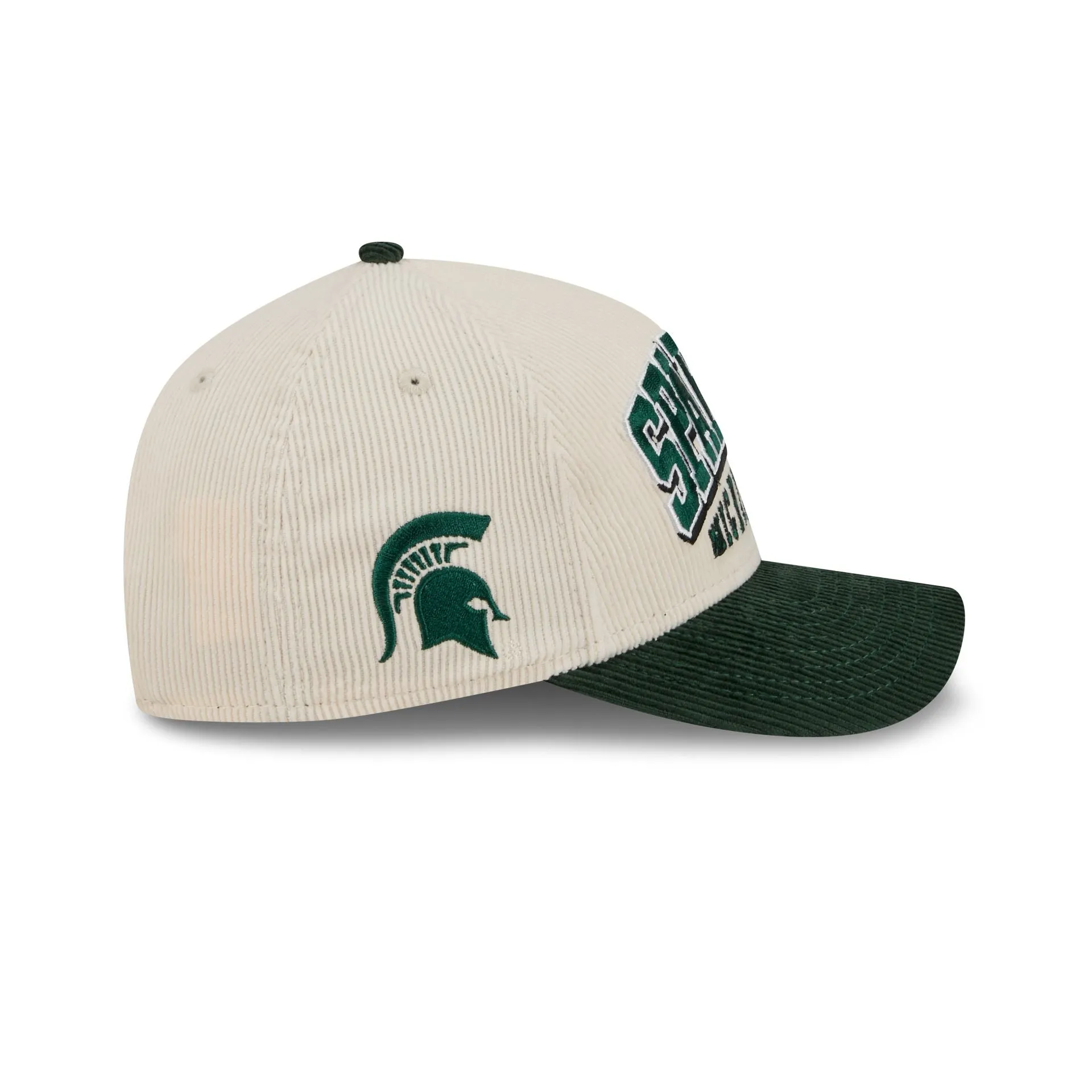 Michigan State Spartans Stacked Corduroy 9FORTY M-Crown A-Frame Snapback Hat sold by New Era product image thumbnail 4
