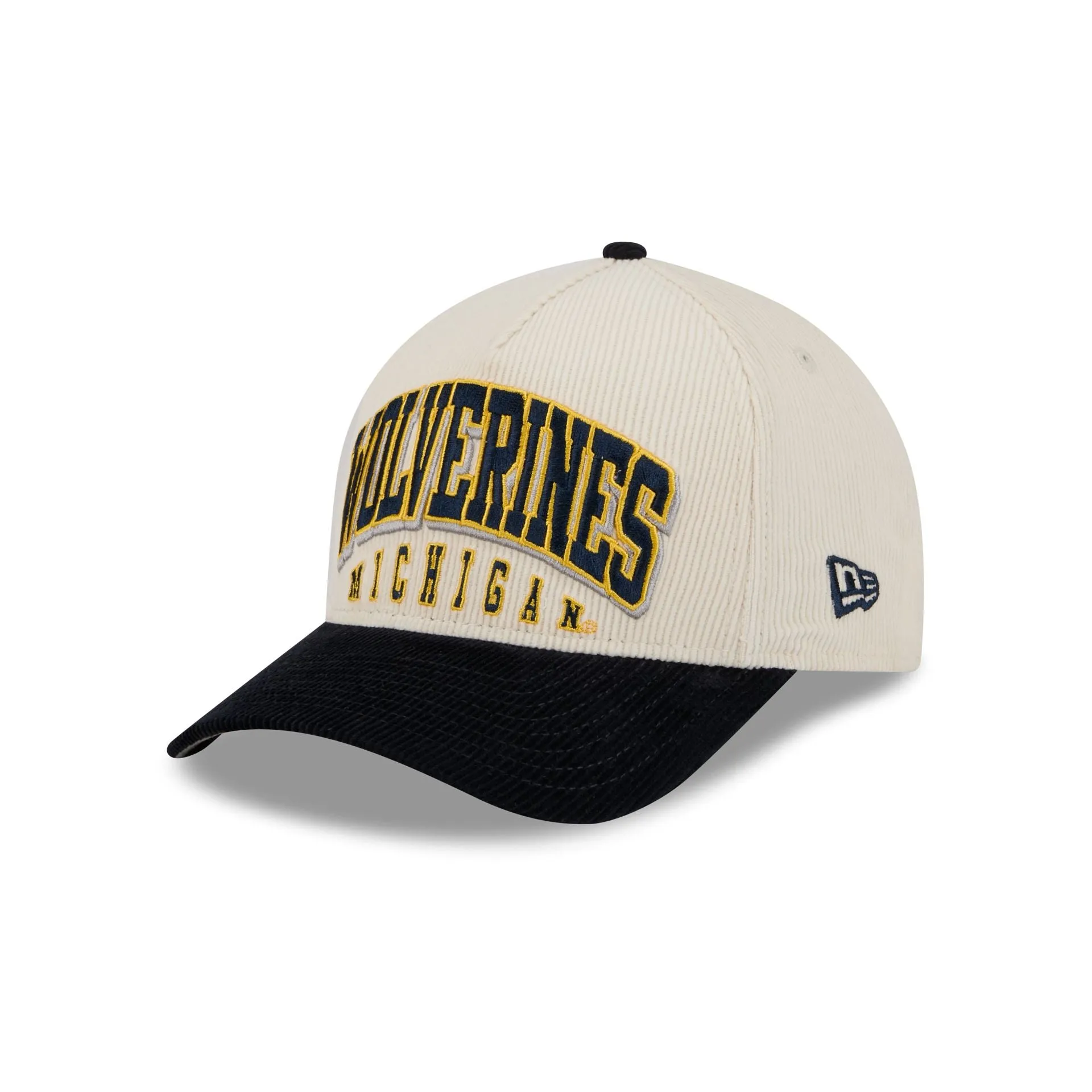 Michigan Wolverines Stacked Corduroy 9FORTY M-Crown A-Frame Snapback Hat sold by New Era product image thumbnail 3
