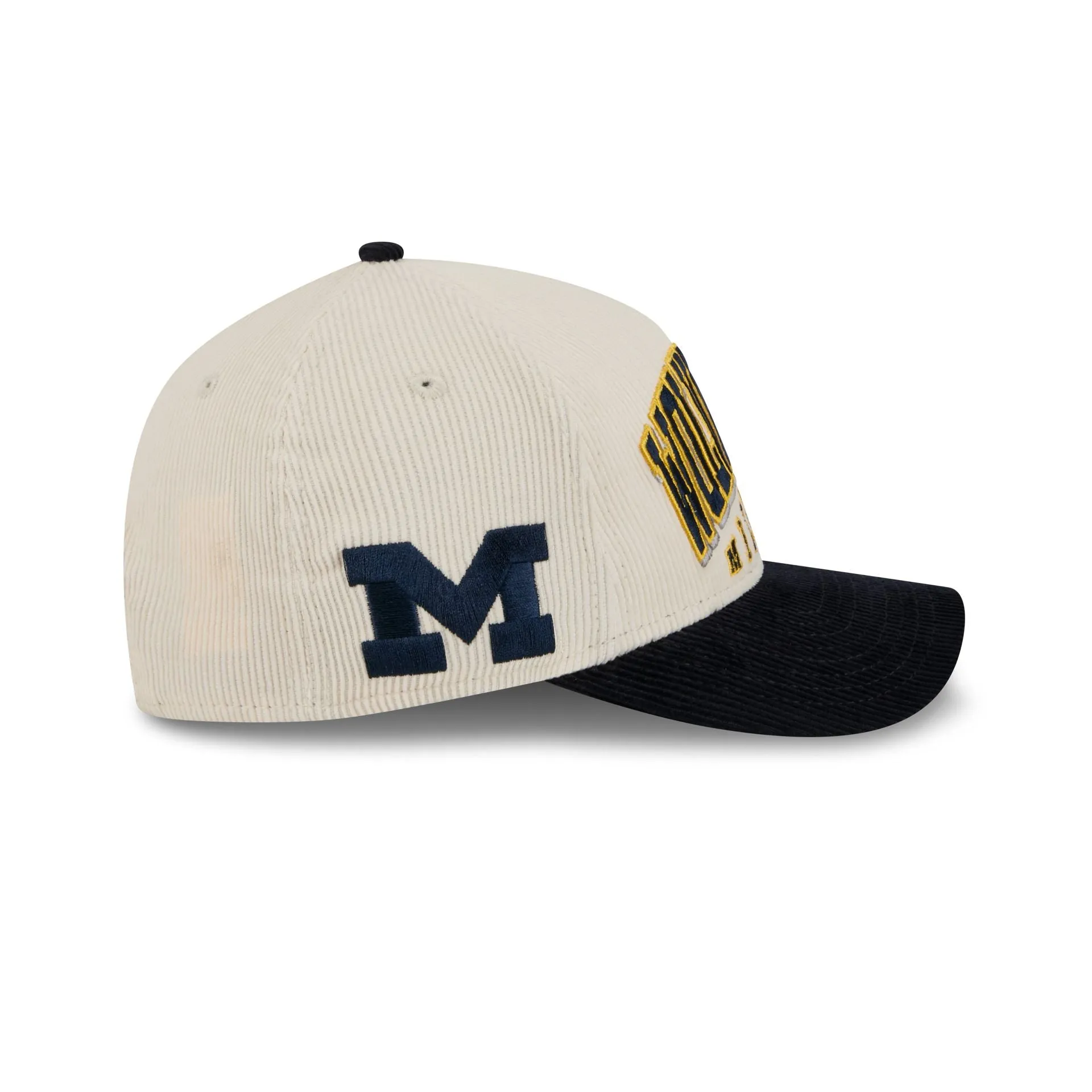 Michigan Wolverines Stacked Corduroy 9FORTY M-Crown A-Frame Snapback Hat sold by New Era product image thumbnail 4