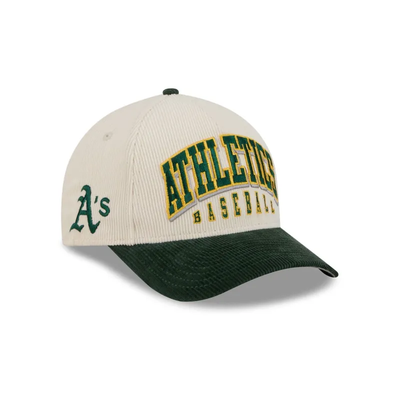 Athletics Stacked Corduroy 9FORTY M-Crown A-Frame Snapback Hat sold by New Era