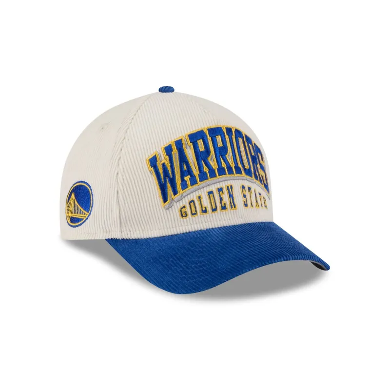 Golden State Warriors Stacked Corduroy 9FORTY M-Crown A-Frame Snapback Hat sold by New Era